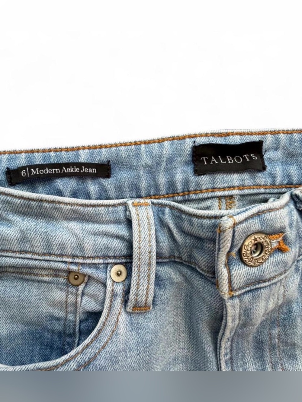 💕 Talbots Modern Ankle Jeans Women’s Sz 6 Girlhoodcore Cottagecore Summer Pink 💕 - Picture 2 of 8